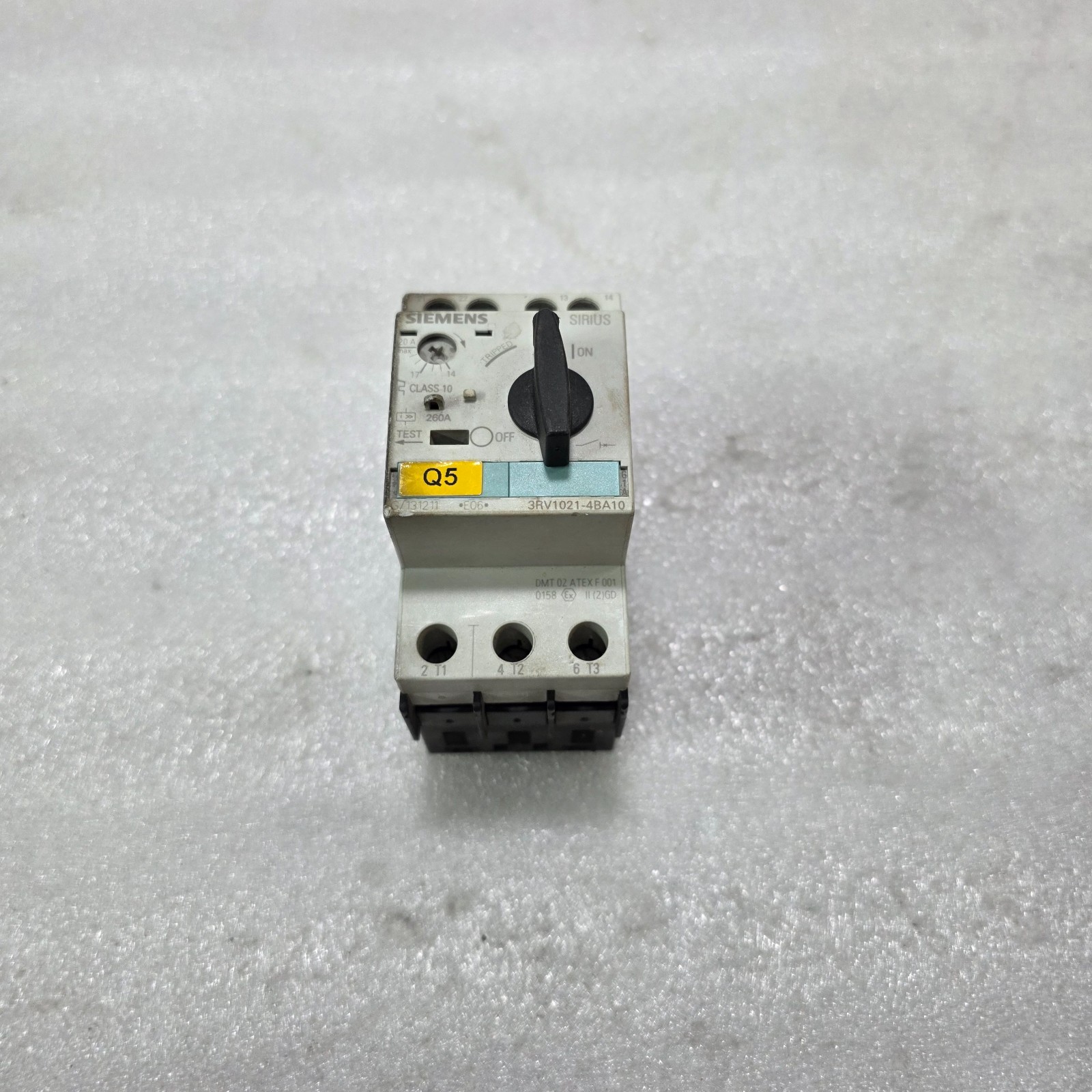 SIEMENS 3RV1021-4BA10 MOTOR PROTECTION CIRCUIT BREAKER 3 POLE CLASS 10 14-20A