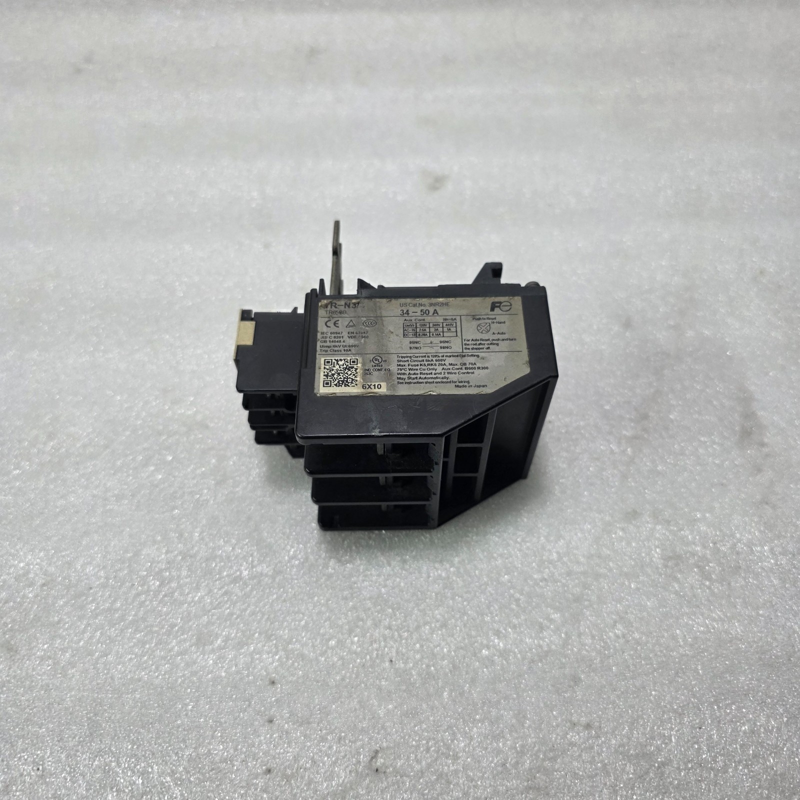 FUJI ELECTRIC TR-3N/3 THERMAL OVERLOAD RELAY 34-50A 3 POLE TRIP CLASS 10 - Image 3