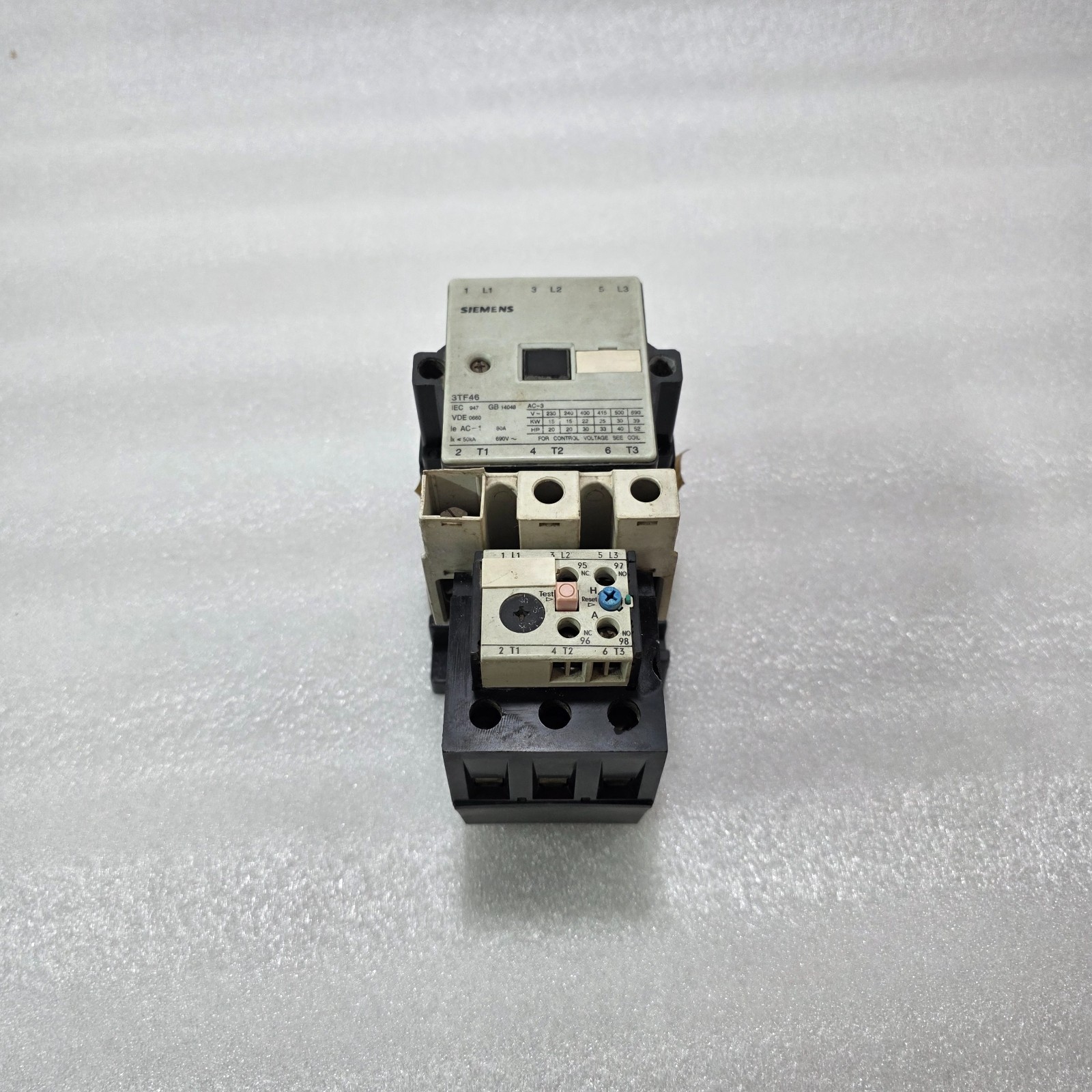 SIEMENS / SKM | 3TF46 22-0X + JRS2-80 | CONTACTOR WITH THERMAL OVERLOAD RELAY