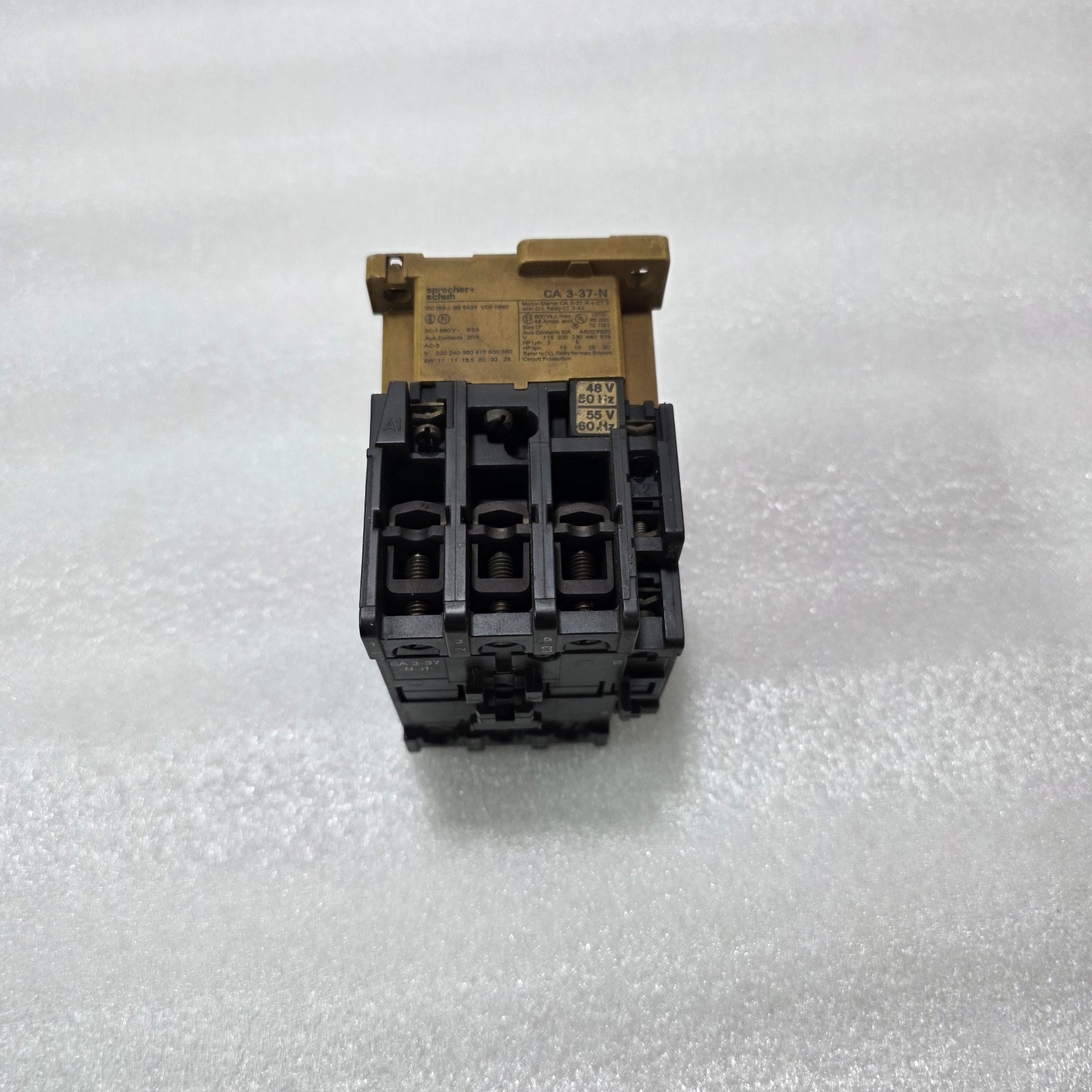 SPRECHER + SCHUH | CA 3-37-N | CONTACTOR | 3-POLE + 1NO + 1NC | 48V 50HZ / 55V 6 - Image 3