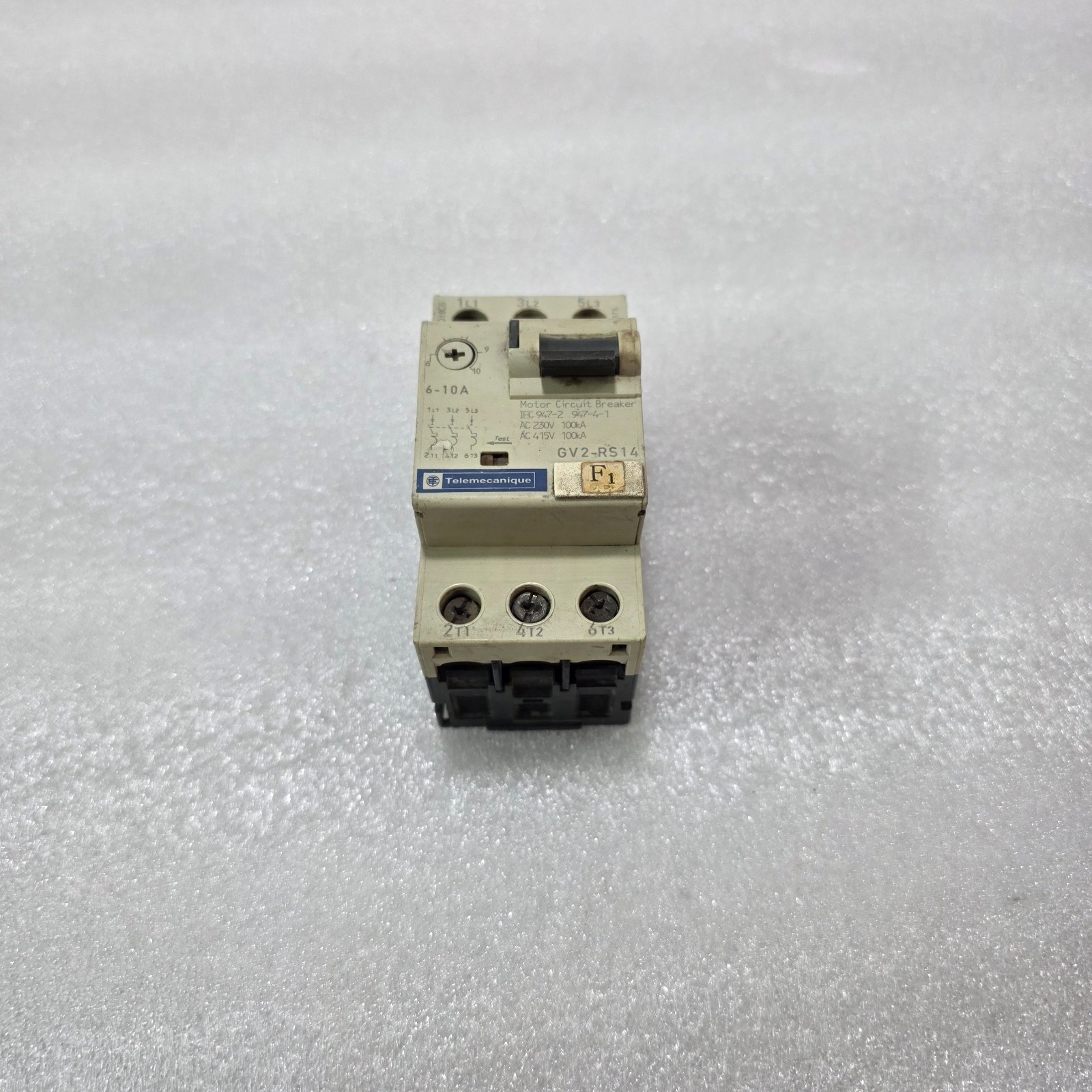 TELEMECANIQUE GV2-RS14 MOTOR CIRCUIT BREAKER 6-10A IEC947