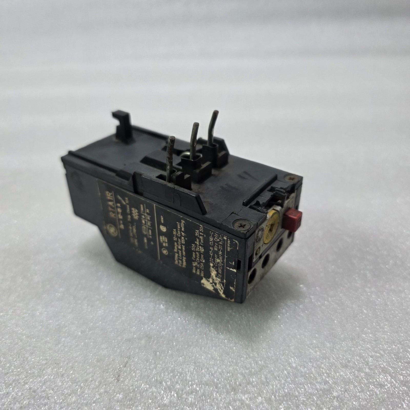 GE RTA1R THERMAL OVERLOAD RELAY 12-15A WITH AUXILIARY CONTACT MODULE 690V - Image 5